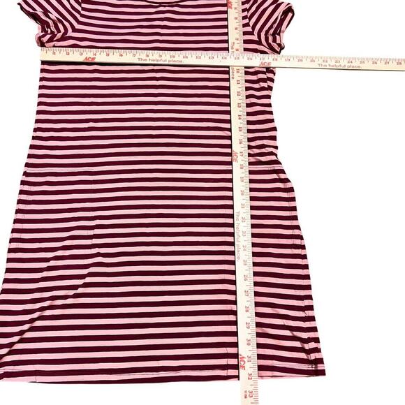 Toad & Co Striped Knit Mini Dress Size Sml Tencel Organic Cotton Pockets Casual - Picture 4 of 6